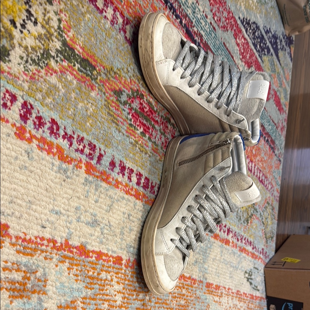 P448 Sparkling Gray High-Top Sneakers
